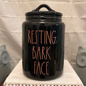 Rae Dunn "RESTING BARK FACE" Canister